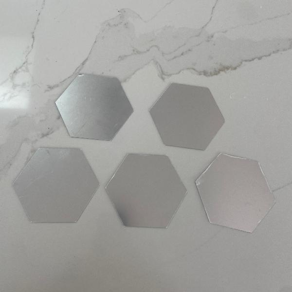 Hexagon Mirror Sticker Set