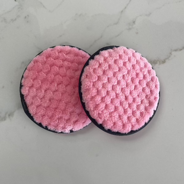 Microfibre Makeup Cleansing Pad Set Black and Pink