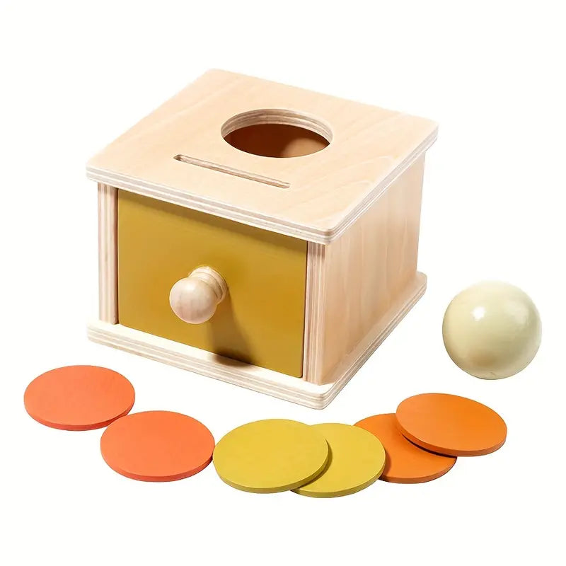 Montessori Coin and Ball Object Drawer