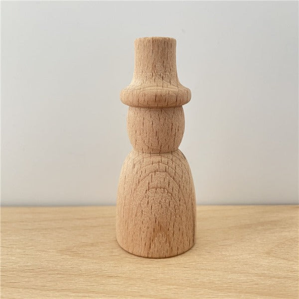 The Eco Kind Heuristic Beechwood Peg Doll with Top Hat