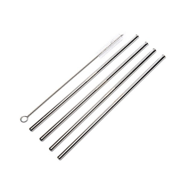 The Eco Kind Stainless Steel Straws Straight- 4 Pack.