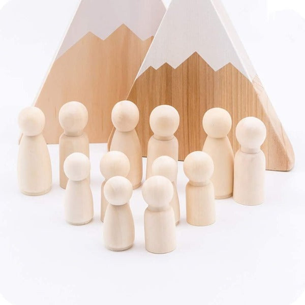 Wooden Peg Doll Family - The Eco Kind